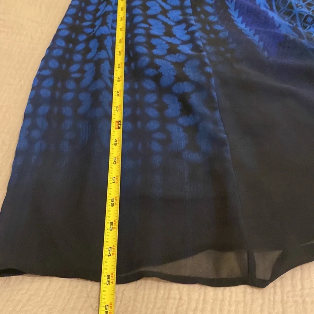 Express Black and Blue Patterned Maxi Dress. Size S